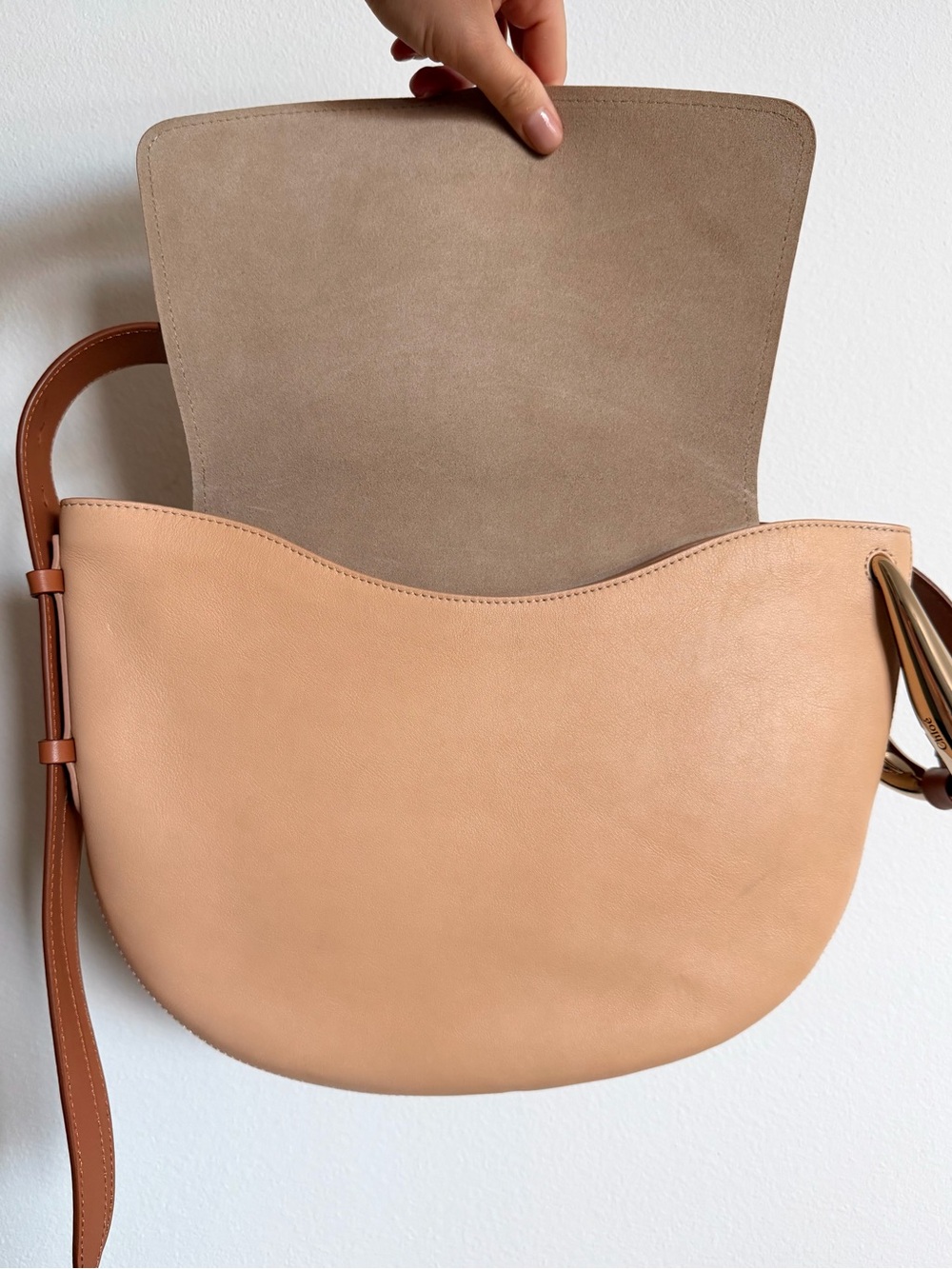 Chloe Kiss Sandy Beige Leather Hobo Bag - Picture 5 of 16